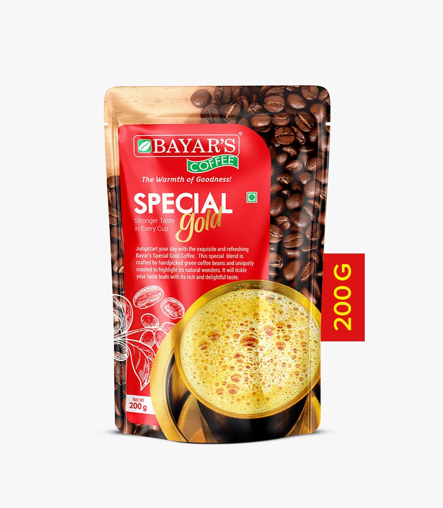 Bayar's Coffee Special Gold 200g front new Vatitude